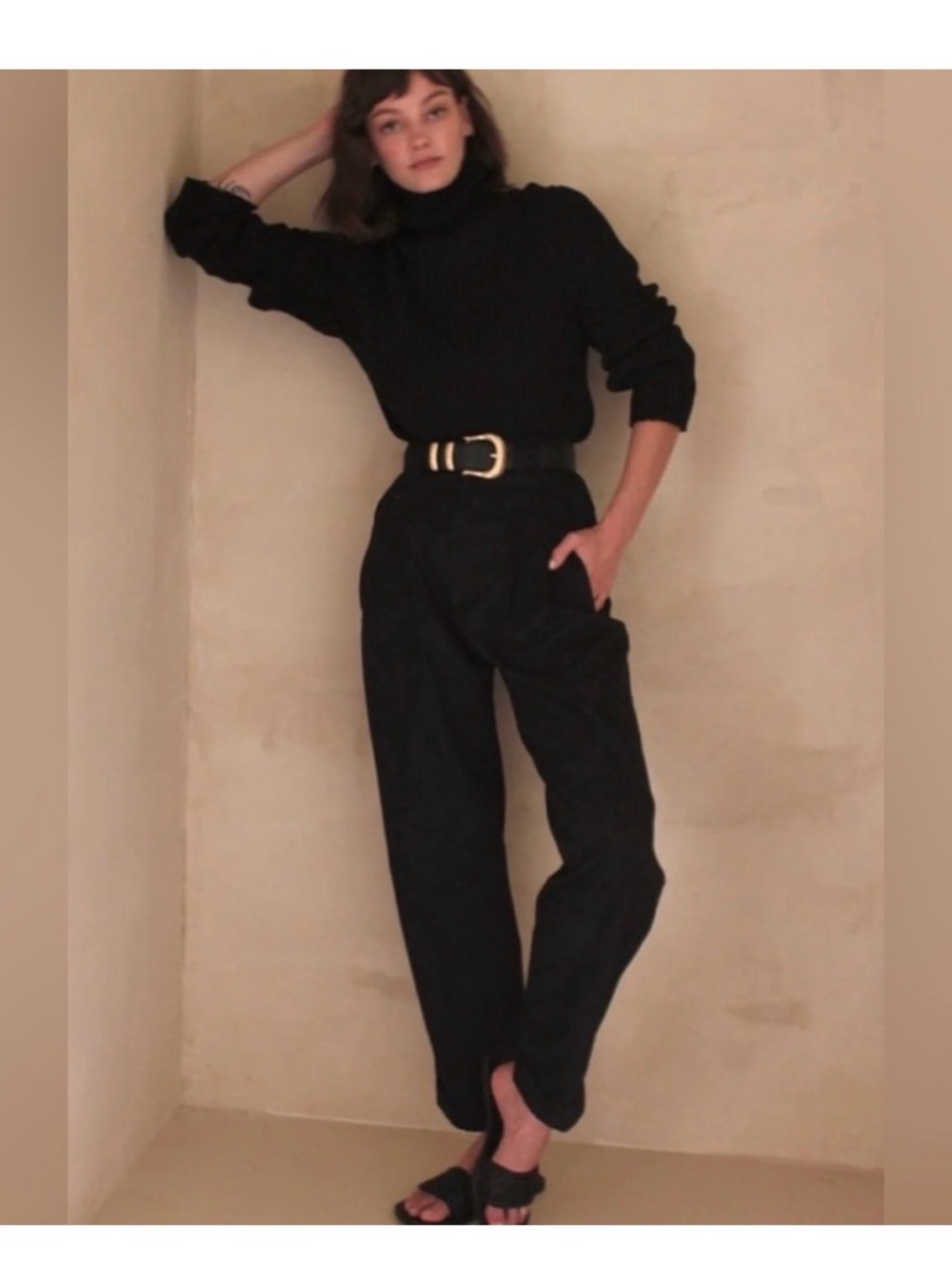 NA NIN TOWNES COTTON TWILL TROUSER NWT Black Size XL